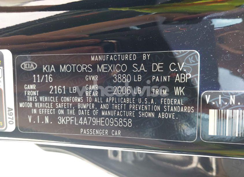 Photo 9 of 2017 Kia Forte S (VIN 3KPFL4A79HE095858)