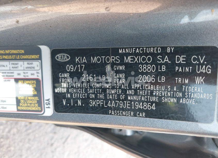 Photo 9 of 2018 Kia Forte S (VIN 3KPFL4A79JE194864)