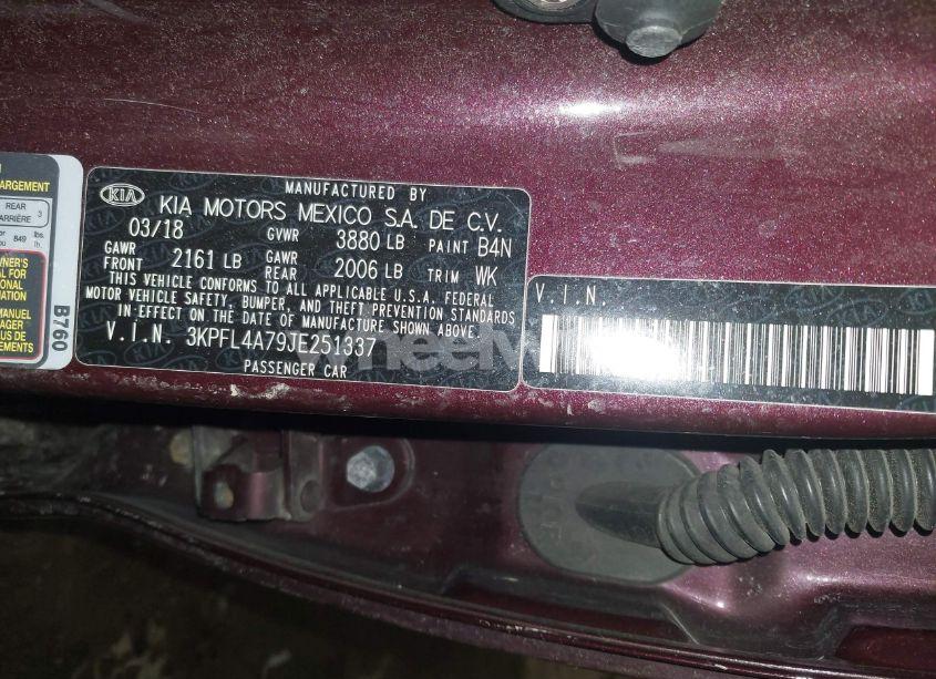 Photo 9 of 2018 Kia Forte LX (VIN 3KPFL4A79JE251337)