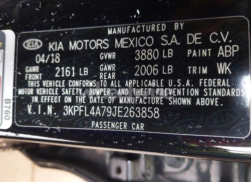 Photo 9 of 2018 Kia Forte LX (VIN 3KPFL4A79JE263858)