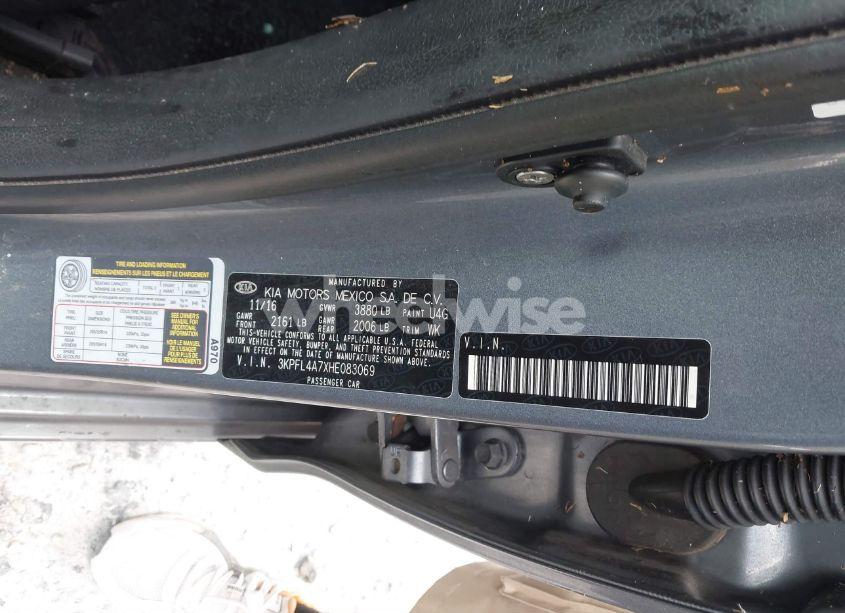 Photo 9 of 2017 Kia Forte S (VIN 3KPFL4A7XHE083069)