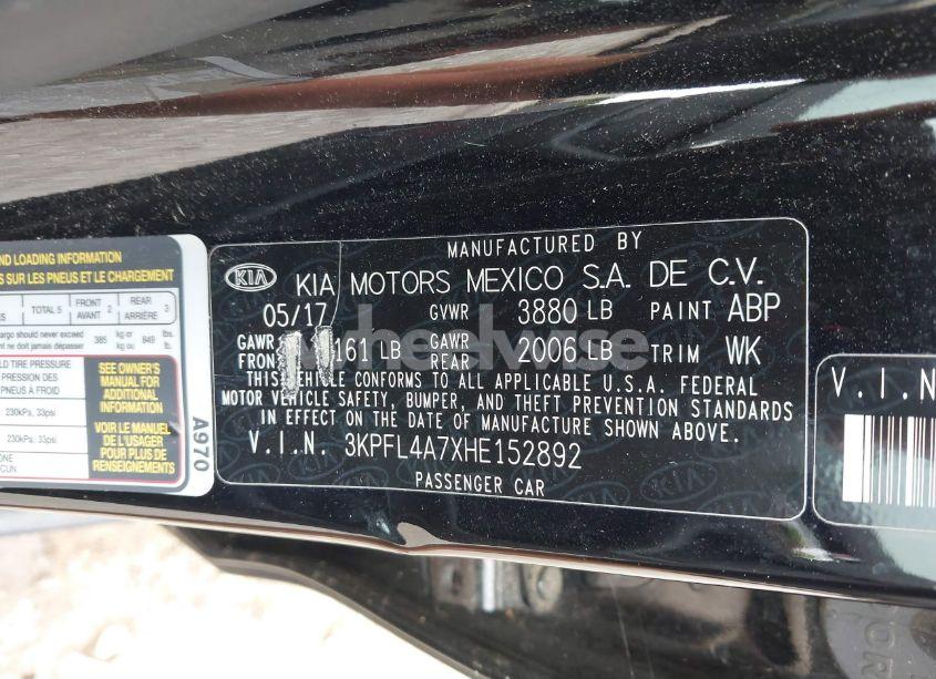 Photo 9 of 2017 Kia Forte S (VIN 3KPFL4A7XHE152892)