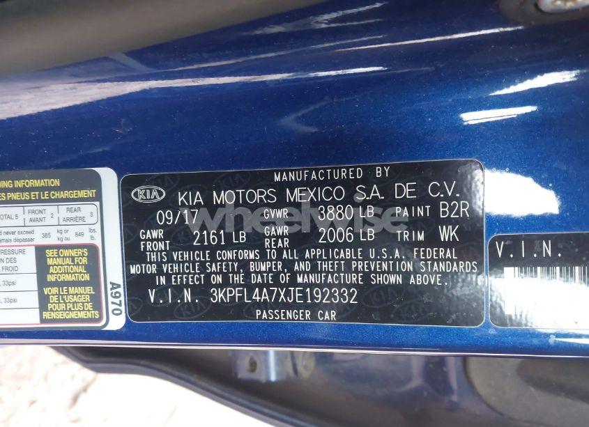 Photo 9 of 2018 Kia Forte S (VIN 3KPFL4A7XJE192332)