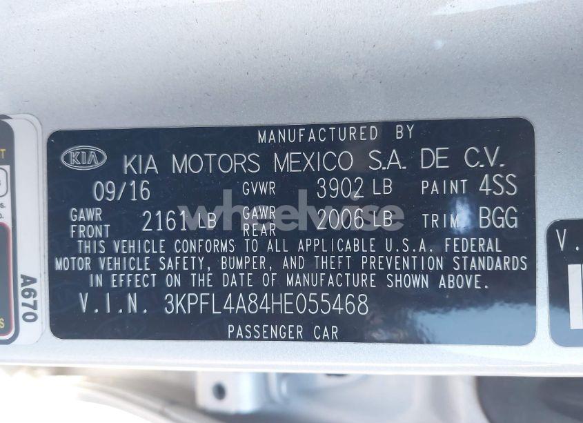 Photo 9 of 2017 Kia Forte EX (VIN 3KPFL4A84HE055468)