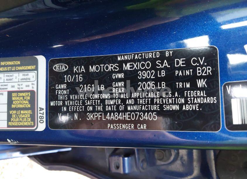 Photo 9 of 2017 Kia Forte EX (VIN 3KPFL4A84HE073405)