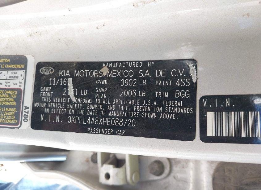 Photo 9 of 2017 Kia Forte EX (VIN 3KPFL4A8XHE088720)