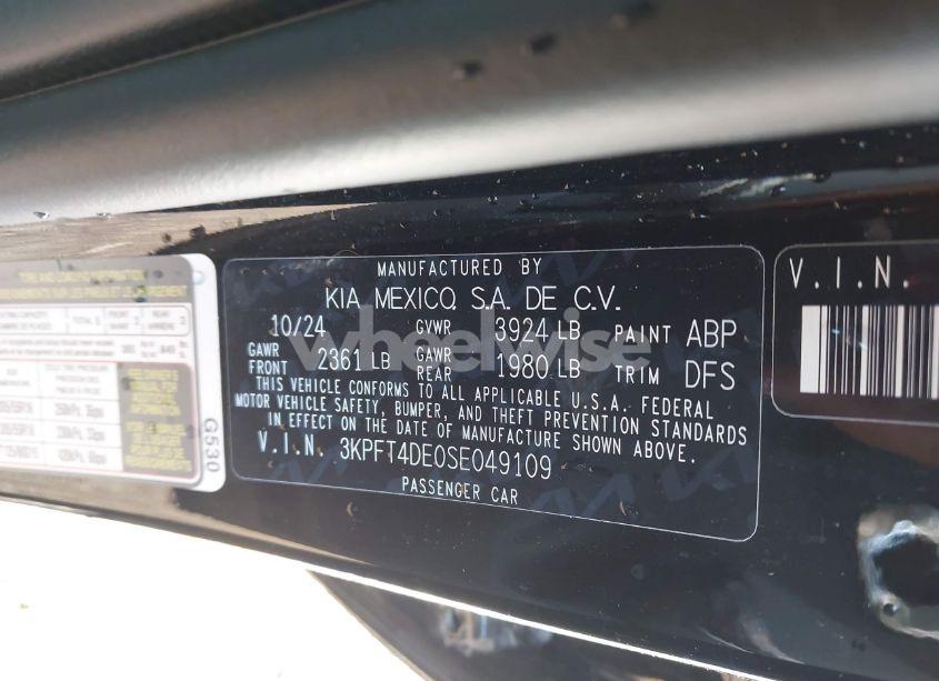 Photo 9 of 2025 Kia K4 LX (VIN 3KPFT4DE0SE049109)