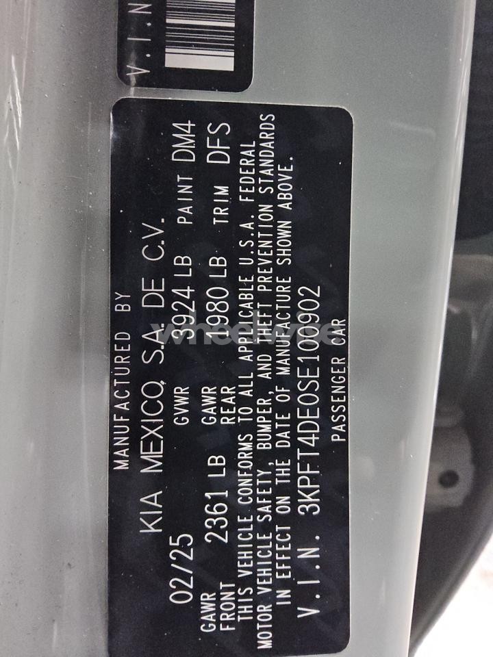 Photo 12 of 2025 KIA K4 LX (VIN 3KPFT4DE0SE100902)