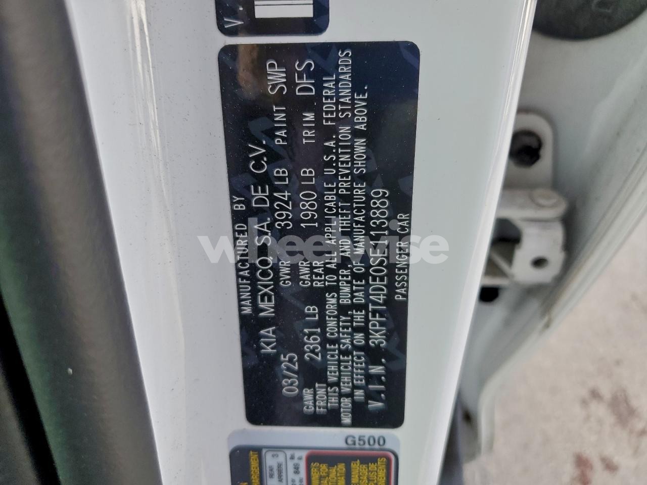 Photo 13 of 2025 KIA K4 LX (VIN 3KPFT4DE0SE113889)