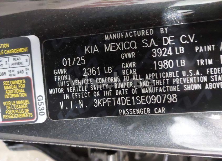 Photo 9 of 2025 Kia K4 LX (VIN 3KPFT4DE1SE090798)