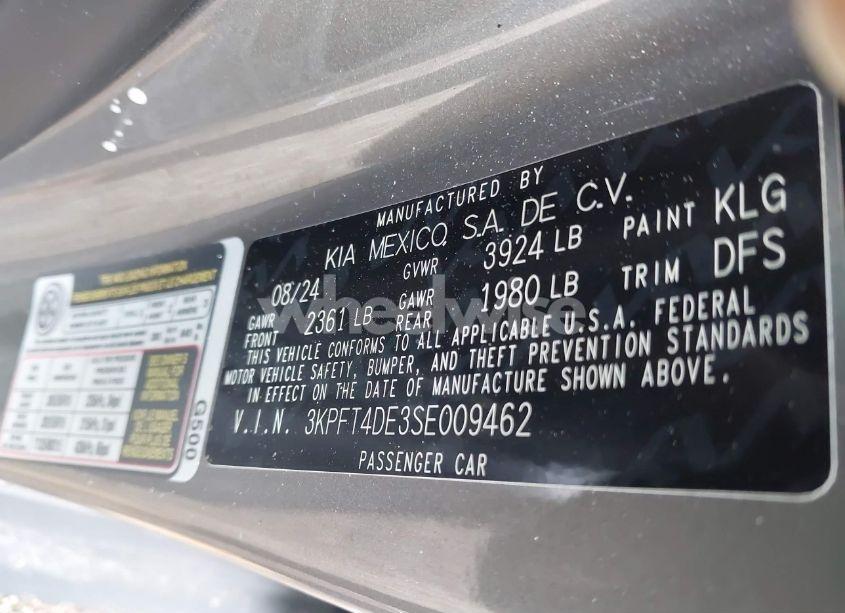 Photo 9 of 2025 Kia K4 LXS (VIN 3KPFT4DE3SE009462)