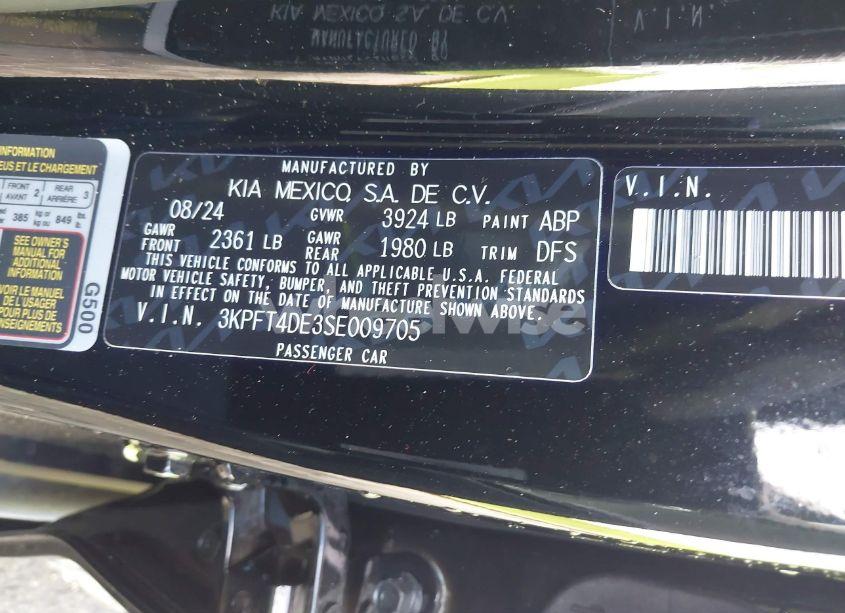 Photo 9 of 2025 Kia K4 LXS (VIN 3KPFT4DE3SE009705)