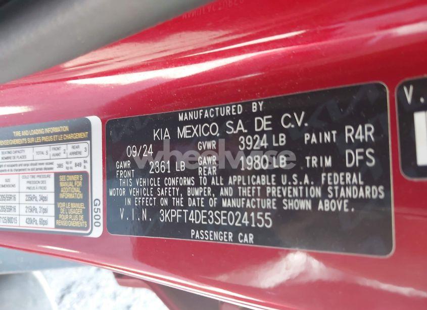 Photo 9 of 2025 Kia K4 LXS (VIN 3KPFT4DE3SE024155)