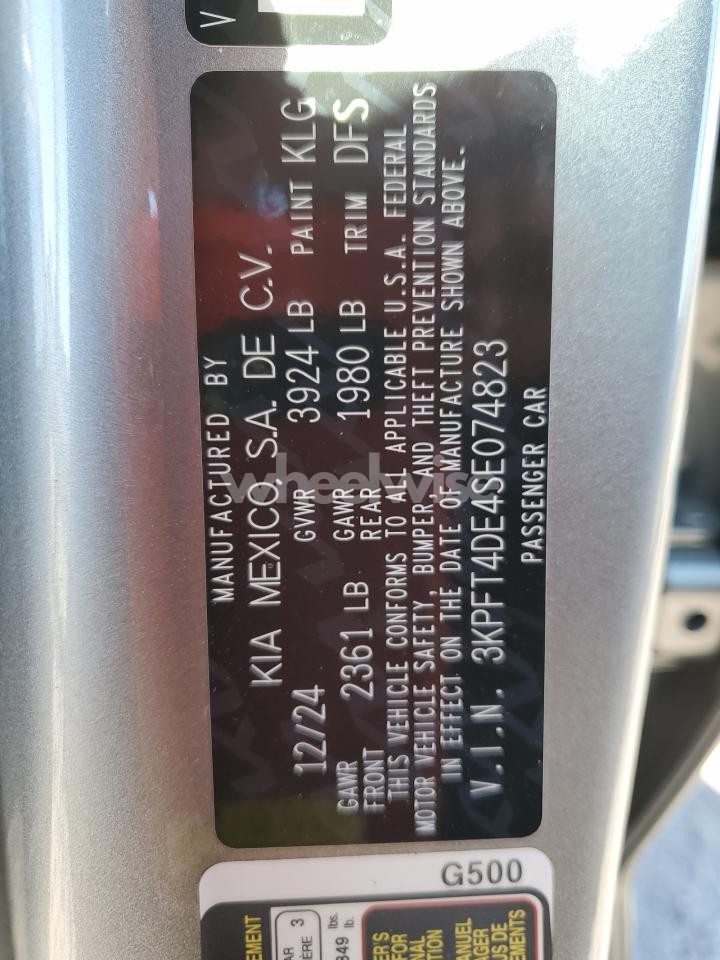 Photo 12 of 2025 KIA K4 LX (VIN 3KPFT4DE4SE074823)