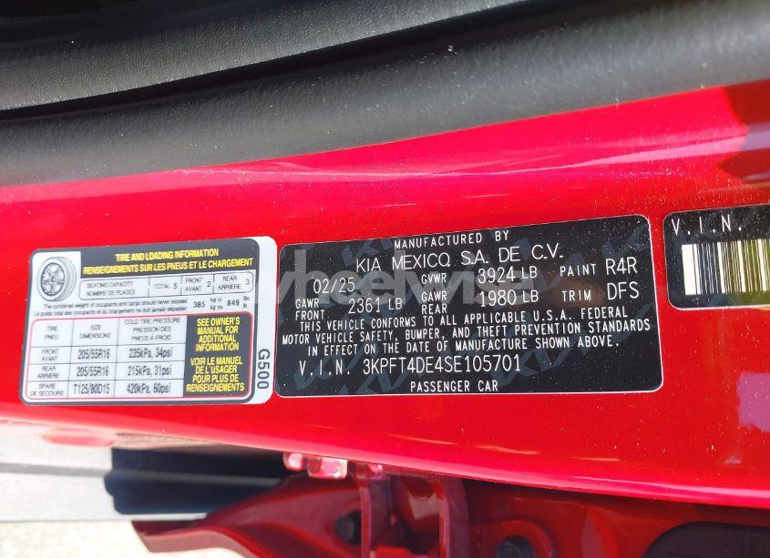 Photo 9 of 2025 Kia K4 LXS (VIN 3KPFT4DE4SE105701)