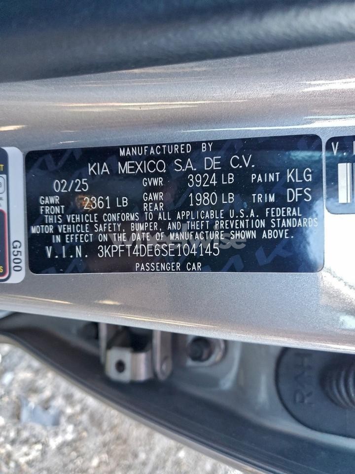 Photo 13 of 2025 KIA K4 LX (VIN 3KPFT4DE6SE104145)