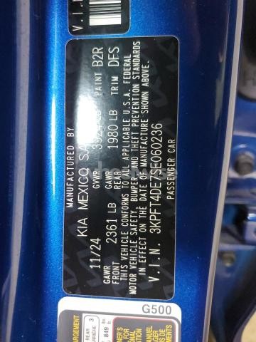 Photo 9 of 2025 KIA K4 LX (VIN 3KPFT4DE7SE060236)