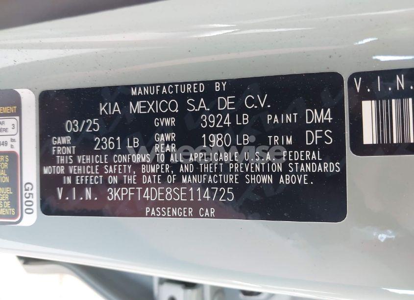Photo 9 of 2025 Kia K4 LXS (VIN 3KPFT4DE8SE114725)