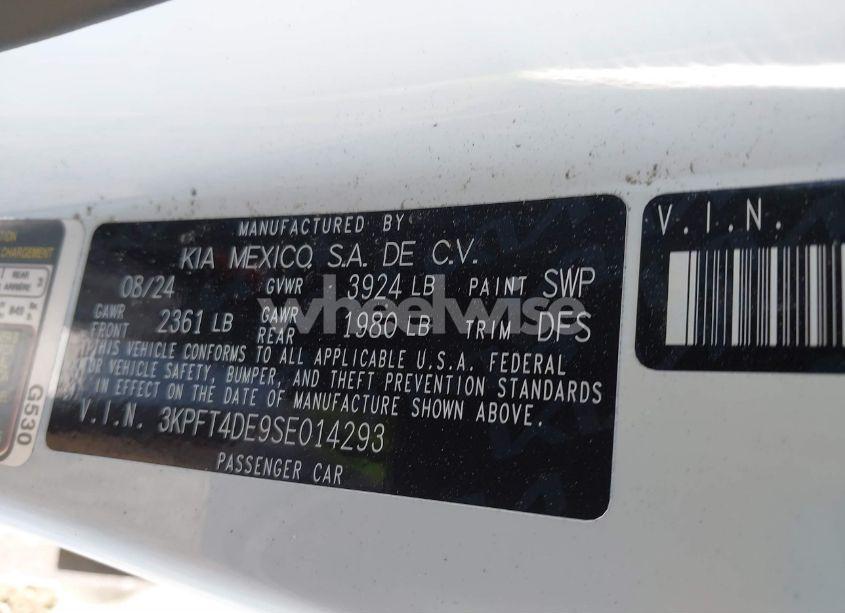 Photo 9 of 2025 Kia K4 LX (VIN 3KPFT4DE9SE014293)