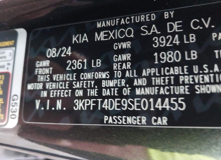 Photo 9 of 2025 Kia K4 LX (VIN 3KPFT4DE9SE014455)