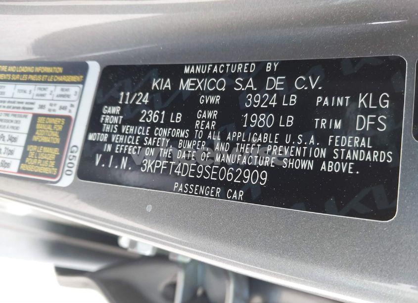 Photo 9 of 2025 Kia K4 LXS (VIN 3KPFT4DE9SE062909)