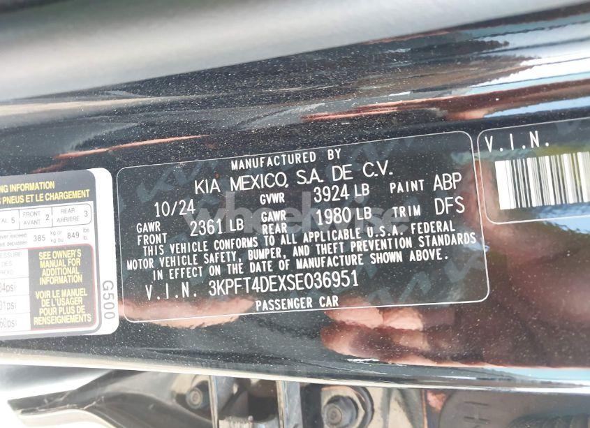 Photo 9 of 2025 Kia K4 LXS (VIN 3KPFT4DEXSE036951)