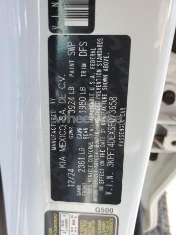 Photo 2 of 2025 KIA K4 LX (VIN 3KPFT4DEXSE073658)