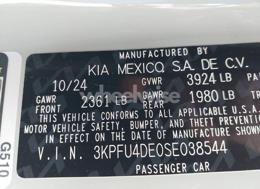 Photo 9 of 2025 Kia K4 EX (VIN 3KPFU4DE0SE038544)