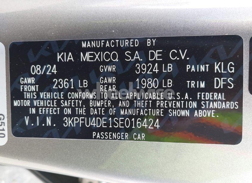 Photo 9 of 2025 Kia K4 EX (VIN 3KPFU4DE1SE016424)