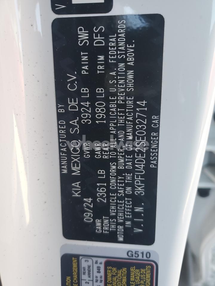 Photo 12 of 2025 KIA K4 EX (VIN 3KPFU4DE2SE032714)