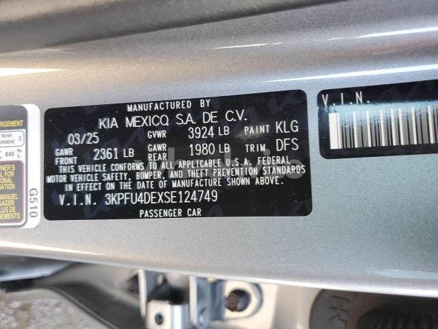 Photo 3 of 2025 KIA K4 EX (VIN 3KPFU4DEXSE124749)