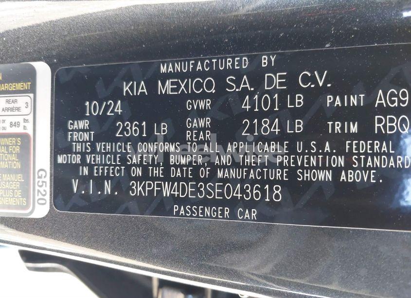 Photo 9 of 2025 Kia K4 GT-LINE (VIN 3KPFW4DE3SE043618)
