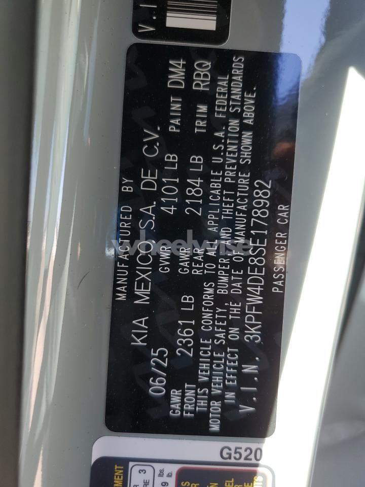 Photo 12 of 2025 KIA K4 GT LINE (VIN 3KPFW4DE8SE178982)