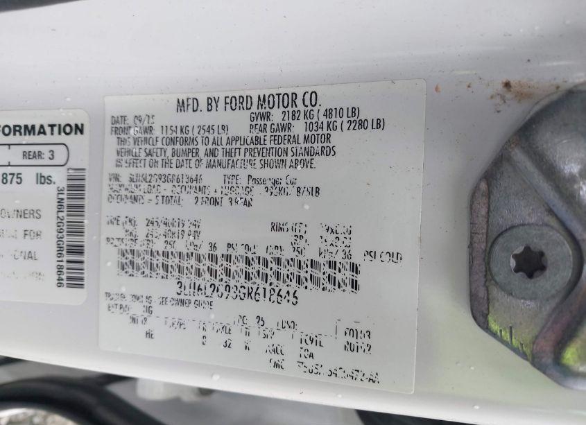 Photo 9 of 2016 Lincoln Mkz (VIN 3LN6L2G93GR618646)