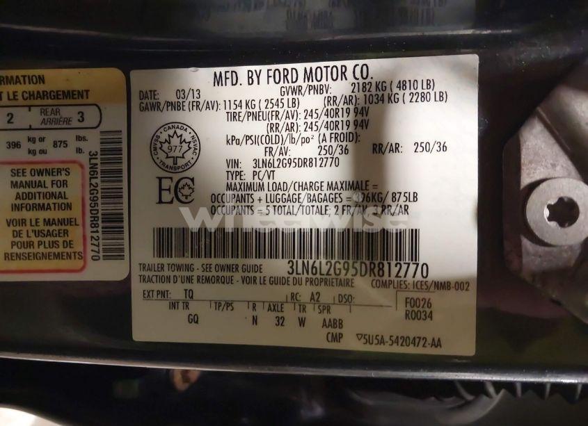 Photo 9 of 2013 Lincoln Mkz (VIN 3LN6L2G95DR812770)