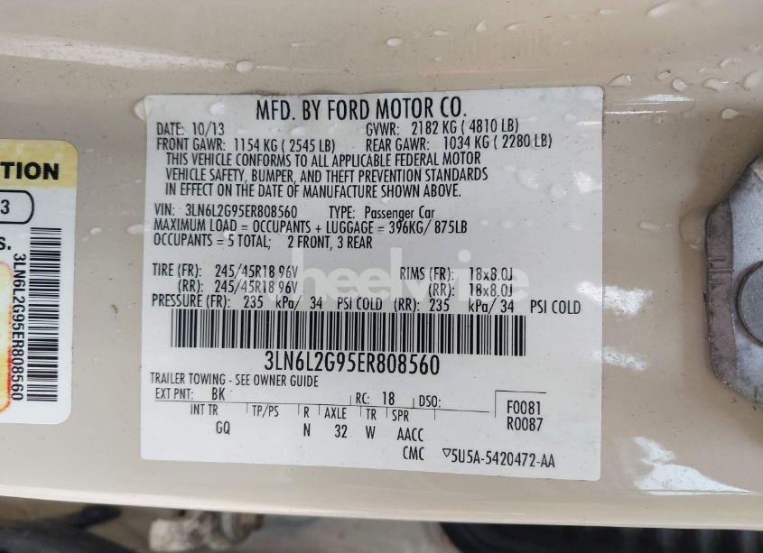 Photo 9 of 2014 Lincoln Mkz (VIN 3LN6L2G95ER808560)