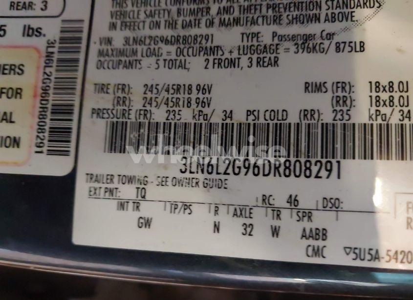 Photo 9 of 2013 Lincoln Mkz (VIN 3LN6L2G96DR808291)