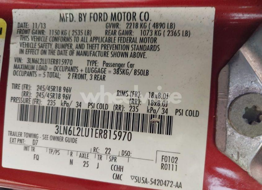 Photo 9 of 2014 Lincoln Mkz HYBRID (VIN 3LN6L2LU1ER815970)