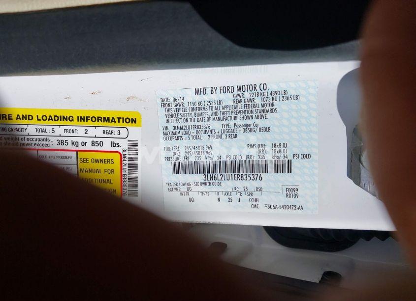 Photo 9 of 2014 Lincoln Mkz HYBRID (VIN 3LN6L2LU1ER835376)