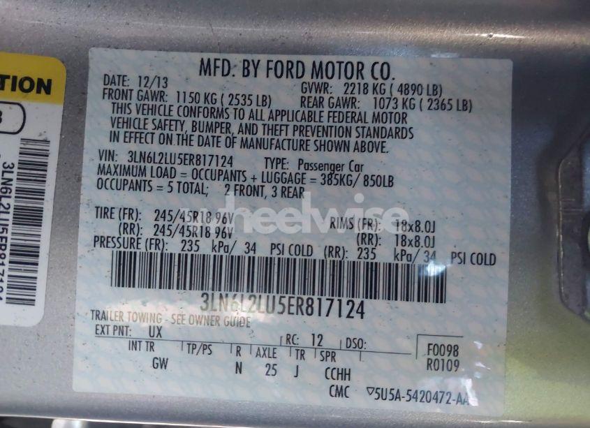 Photo 9 of 2014 Lincoln Mkz HYBRID (VIN 3LN6L2LU5ER817124)