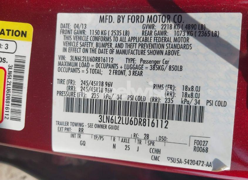 Photo 9 of 2013 Lincoln Mkz HYBRID (VIN 3LN6L2LU6DR816112)