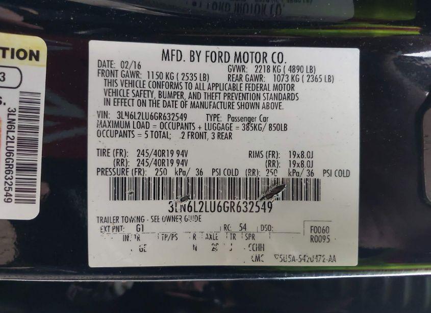 Photo 9 of 2016 Lincoln Mkz HYBRID (VIN 3LN6L2LU6GR632549)