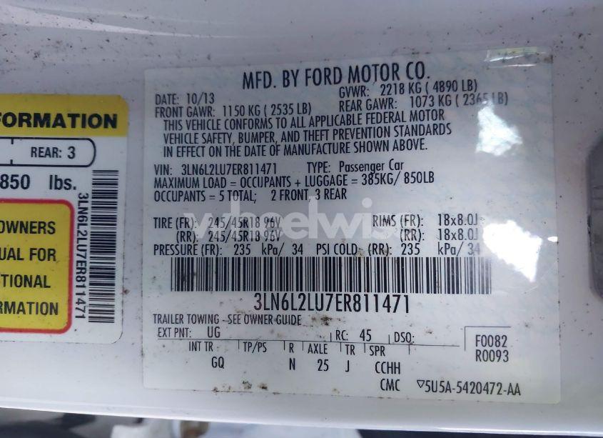 Photo 9 of 2014 Lincoln Mkz HYBRID (VIN 3LN6L2LU7ER811471)