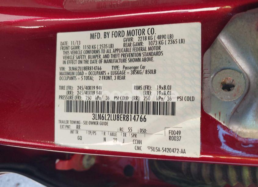 Photo 9 of 2014 Lincoln Mkz HYBRID (VIN 3LN6L2LU8ER814766)