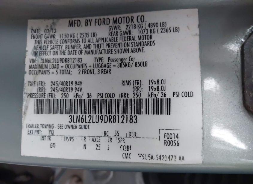 Photo 9 of 2013 Lincoln Mkz HYBRID (VIN 3LN6L2LU9DR812183)
