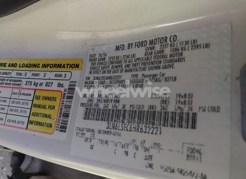 Photo 9 of 2017 Lincoln Mkz RESERVE (VIN 3LN6L5EC6HR632221)