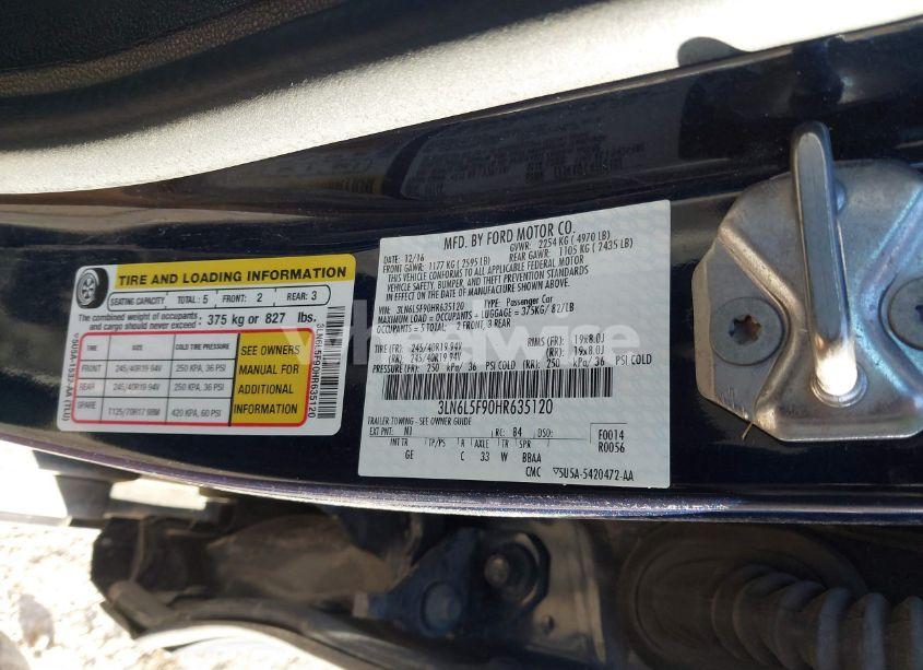 Photo 9 of 2017 Lincoln Mkz RESERVE (VIN 3LN6L5F90HR635120)