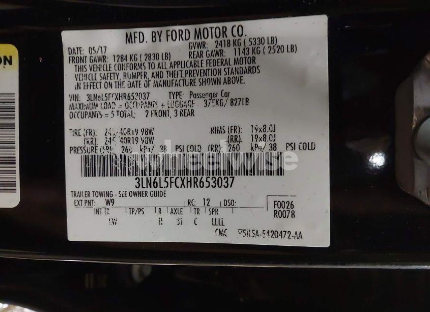 Photo 9 of 2017 Lincoln Mkz RESERVE (VIN 3LN6L5FCXHR653037)