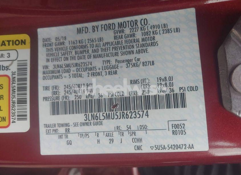 Photo 9 of 2018 Lincoln Mkz HYBRID RESERVE (VIN 3LN6L5MU5JR623574)