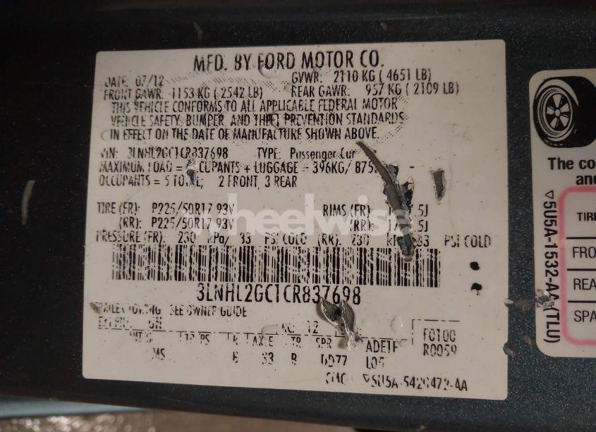 Photo 9 of 2012 Lincoln Mkz (VIN 3LNHL2GC1CR837698)